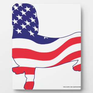 Patriotic Dachshund Plaque