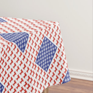 Patriotic  Dachshund Tablecloth