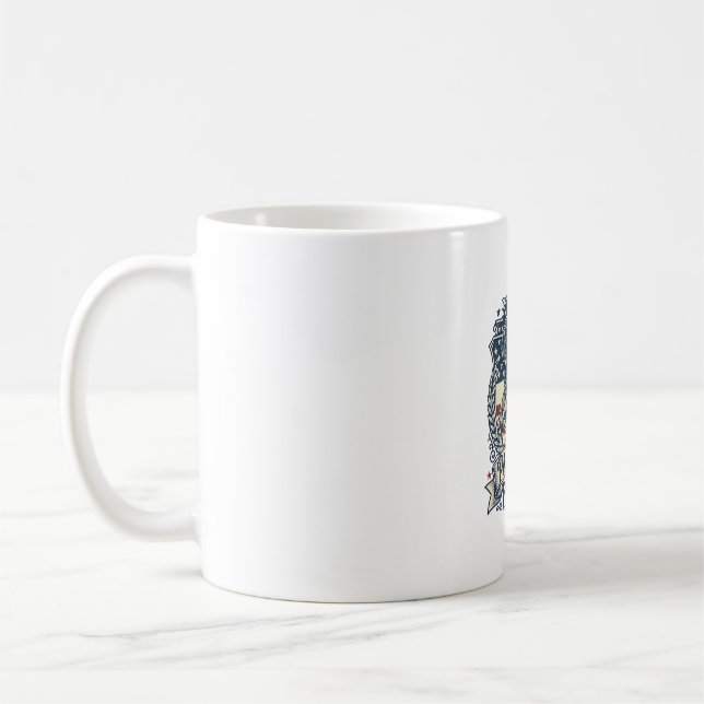 Patriotic Dachshund Vector Graphic Tee_1 Coffee Mug (Left)