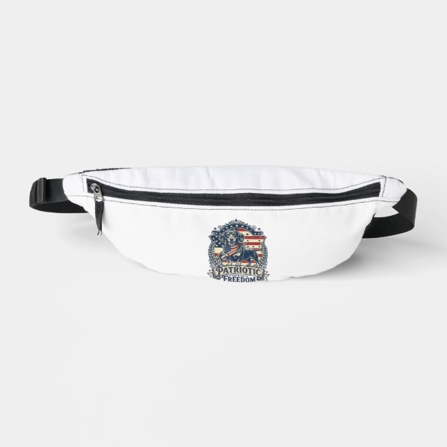 Patriotic Dachshund Vector Graphic Tee_1 Fanny Pack (Front)