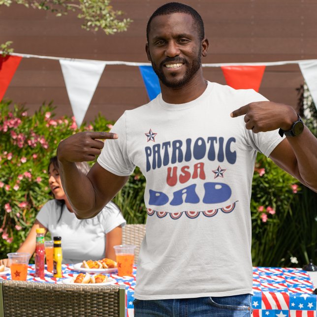 Patriotic Dad 4th of July T-Shirt, 4th of July Dad T-Shirt (Creator Uploaded)