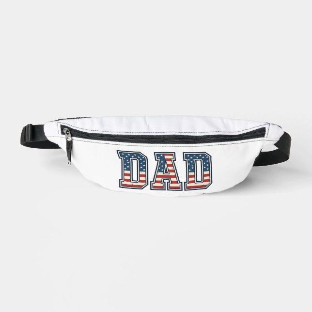 Patriotic Dad Flag Lettering Vector Design_1 Fanny Pack (Front)