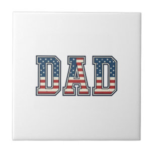 Patriotic Dad Flag Lettering Vector Design_1 Tile