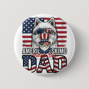 Patriotic Dad Gnome Vintage Vector Shirt Design_1 2 Inch Round Button