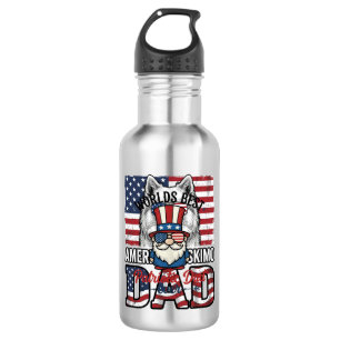 Patriotic Dad Gnome Vintage Vector Shirt Design_1 532 Ml Water Bottle
