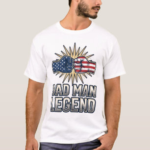 Patriotic Dad Man Legend Vintage T-Shirt Design_1