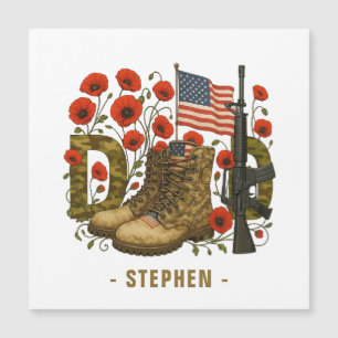 Patriotic Dad – USA Flag with Combat Boots