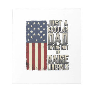 Patriotic Dad Vintage Flag Quote Shirt Design_1 Notepad