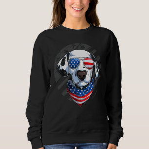 Patriotic Dalmatian Dog  4th Of July Sweatshirt