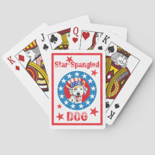 Patriotic Dalmatian Playing Cards