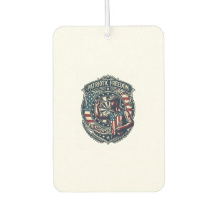 Patriotic Dart Player Vector Graphic Tee Air Freshener