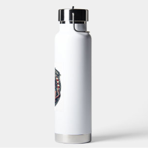 Patriotic Dart Player Vector Graphic Tee Water Bottle