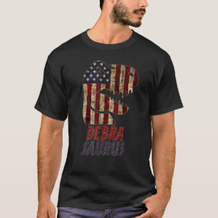 Patriotic Debra Dino Debrasaurus American Flag T-Shirt