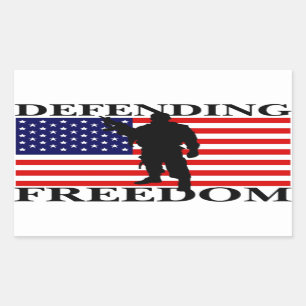 Patriotic Defending Freedom Sticker