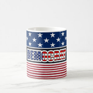 Patriotic Democrat Stars & Stripes Mug 