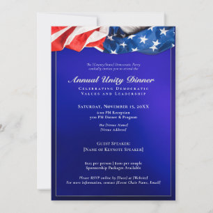 Patriotic Democratic Unity Dinner Fundraising 2025 Invitation