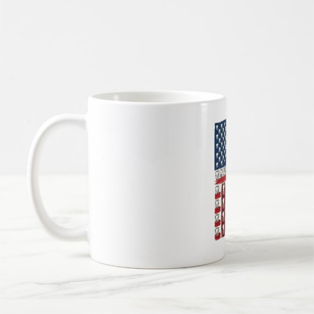 Patriotic Dentist Tooth Flag Coffee Mug (Left)