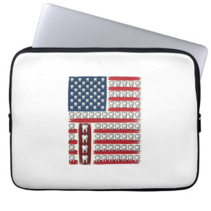Patriotic Dentist Tooth Flag Laptop Sleeve