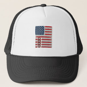 Patriotic Dentist Tooth Flag Trucker Hat