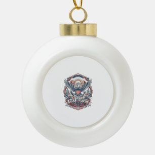 Patriotic Desert Southwest Pride Vector Graphic Te Ceramic Ball Christmas Ornament