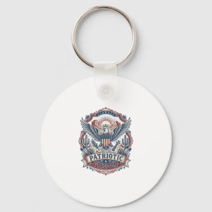 Patriotic Desert Southwest Pride Vector Graphic Te Keychain