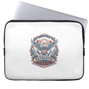 Patriotic Desert Southwest Pride Vector Graphic Te Laptop Sleeve
