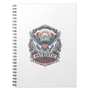 Patriotic Desert Southwest Pride Vector Graphic Te Notebook