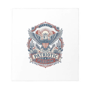 Patriotic Desert Southwest Pride Vector Graphic Te Notepad
