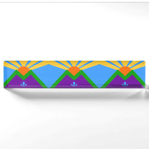 Patriotic desk nameplate, Flag of Manitou Springs Nameplate