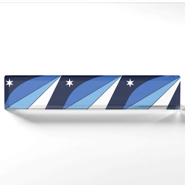 Patriotic desk nameplate with Flag of Columbia, SC (Front)