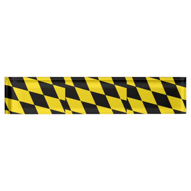 Patriotic desk nameplate with Flag of Munich (Front)