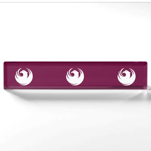 Patriotic desk nameplate with Flag of Phoenix City