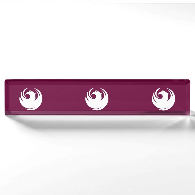Patriotic desk nameplate with Flag of Phoenix City (Front)