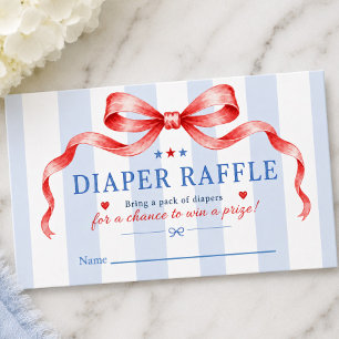Patriotic Diaper Raffle Ticket Enclosure Card