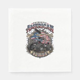 Patriotic Diesel Beast Freedom Monster Truck Heavy Napkin