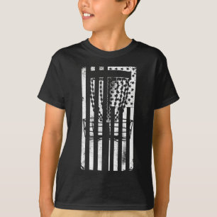 Patriotic Disc Golf American Flag Distressed T-Shirt