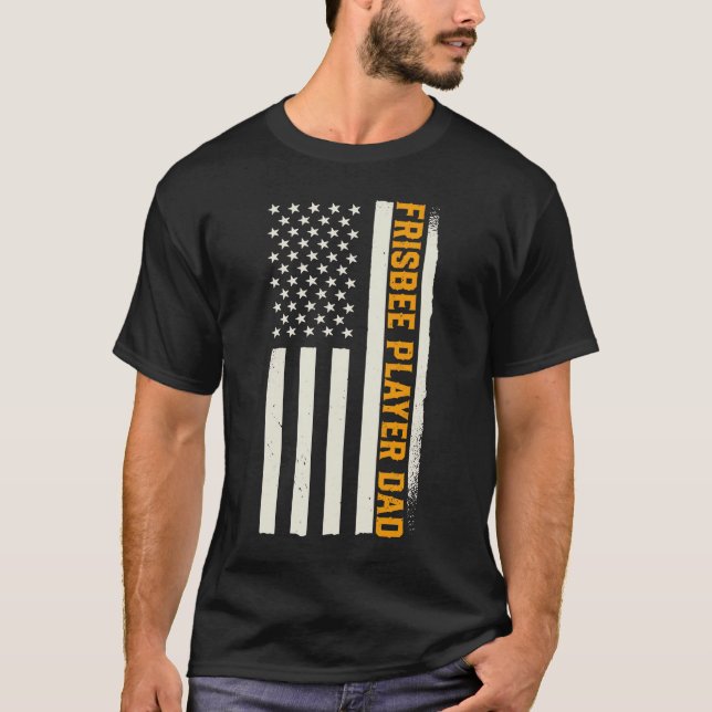 Patriotic Disc Golf  Golfer Coach Frisbee Player D T-Shirt (Front)