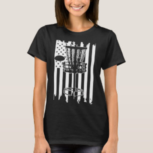 Patriotic Disc Golf Usa Flag T-Shirt