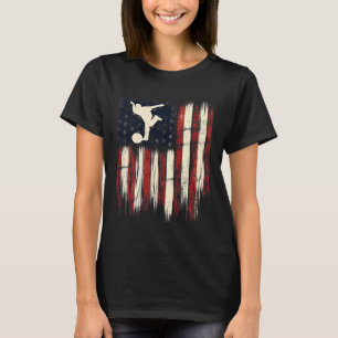 Patriotic Distressed Flag Gift For Men Kids Bowlin T-Shirt