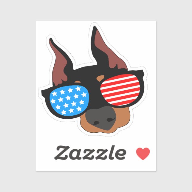 Patriotic Doberman (Sheet)