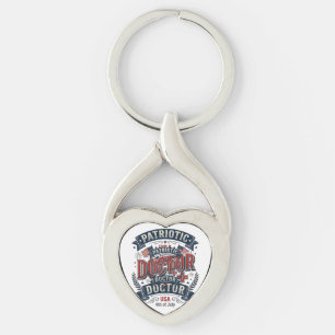 Patriotic Doctor 4th of July Vintage Shirt Design_ Keychain