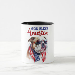 Patriotic Dog-Bulldog Mug