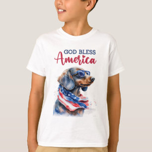 Patriotic Dog-Dachshund T-Shirt