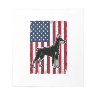 Patriotic Dog Flag Vintage Vector Shirt Design_1 Notepad