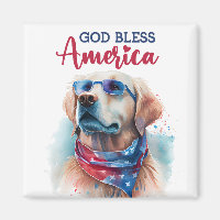 Patriotic Dog-Golden Retriever