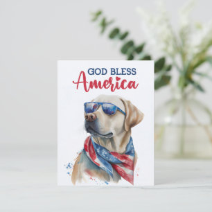Patriotic Dog-Labrador Retriever 4th of July Card