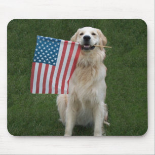 Patriotic Dog Mouse Pad