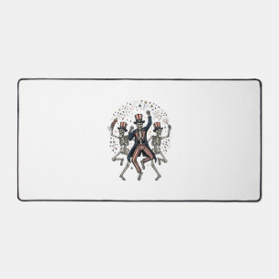 Patriotic Dog Party Like It’s 1776 Vintage  Desk Mat