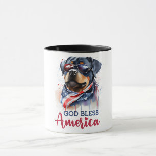 Patriotic Dog-Rottweiler Mug