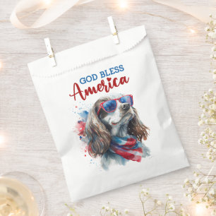 Patriotic Dog-Spaniel Favour Bag